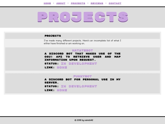 projects screenshot