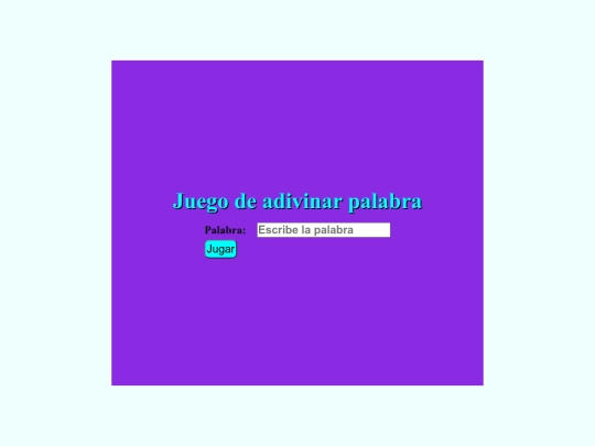 juegoAdivinarPalabra screenshot