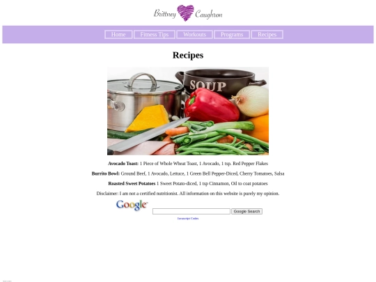 recipes screenshot
