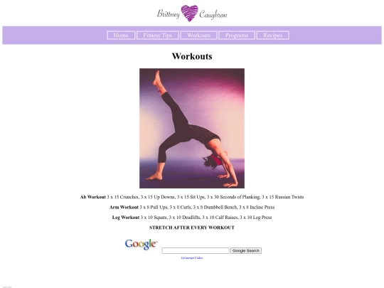 workouts screenshot