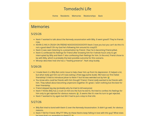 blorbo/memories screenshot