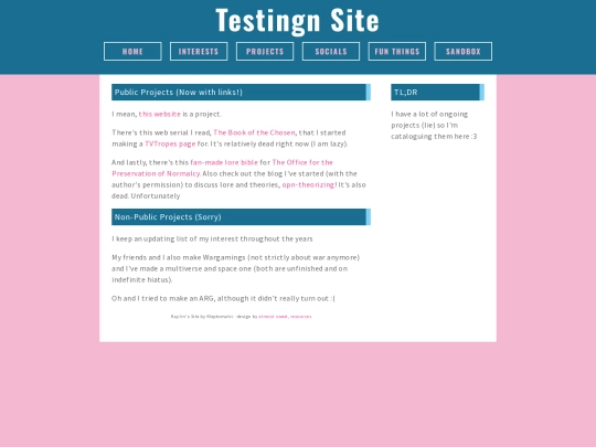 projects screenshot