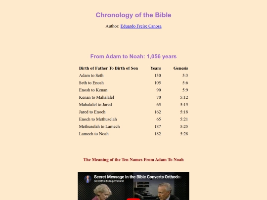 Chronology screenshot
