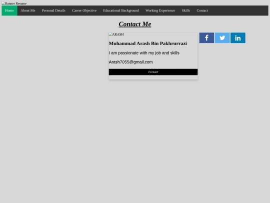 Contact me  screenshot