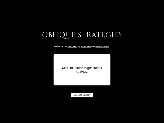 extras/obliquestrategies screenshot