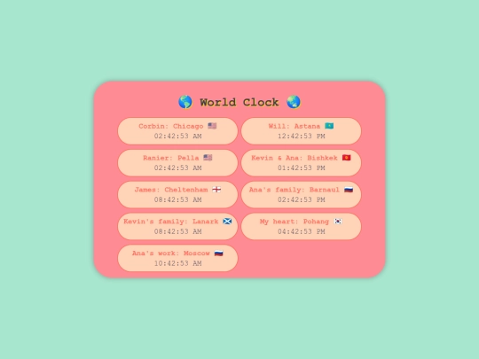 extras/worldclock screenshot