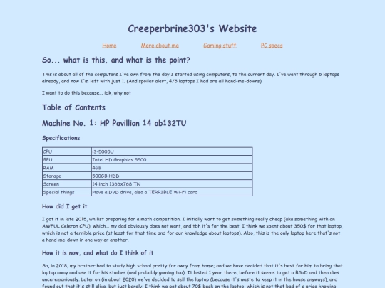 PCspecs screenshot