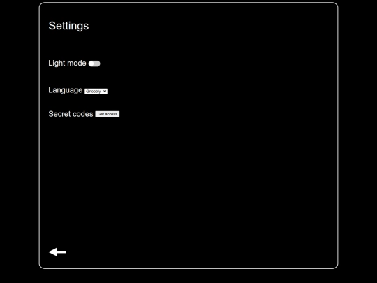 settings screenshot