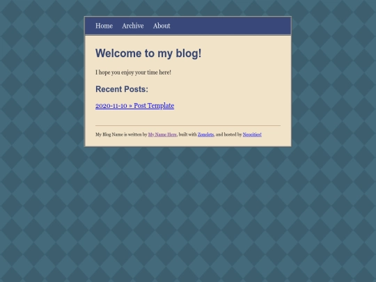 Blog screenshot