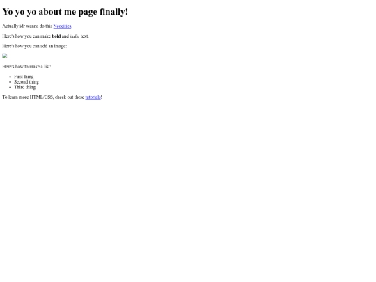 html/abtme screenshot