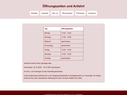 oeffnungszeiten screenshot