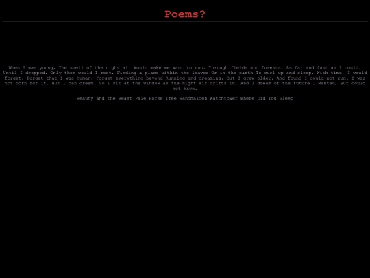Poetry screenshot