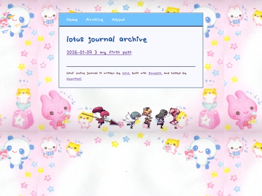 blogging/archive screenshot
