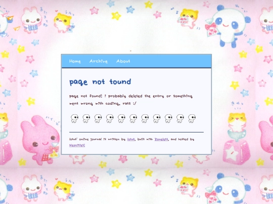 blogging/not_found screenshot