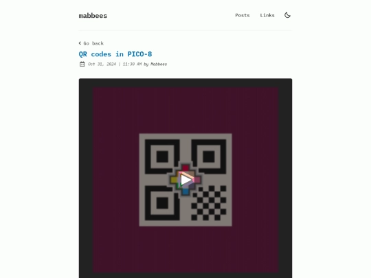 posts/qr-codes screenshot