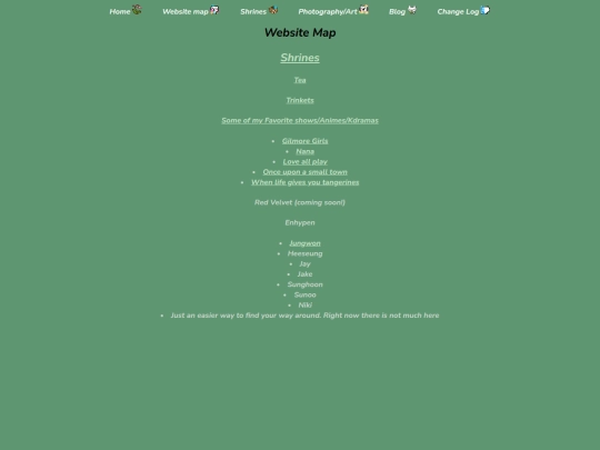 Websitemap screenshot