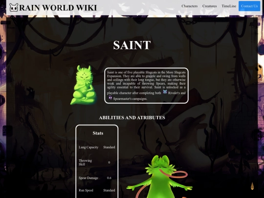 Saint_info_alicia screenshot