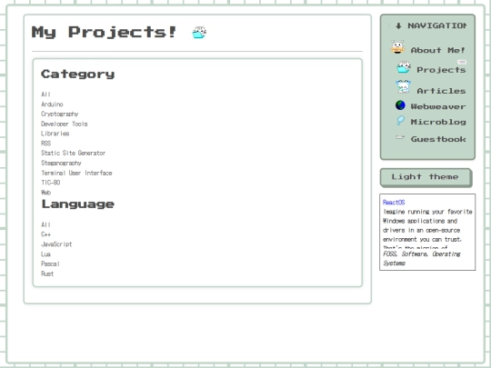 projects screenshot