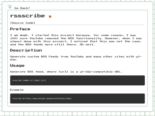 projects/rssscribe screenshot