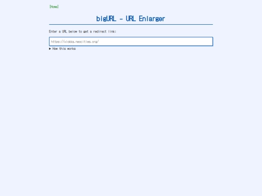 webtools/bigURL screenshot