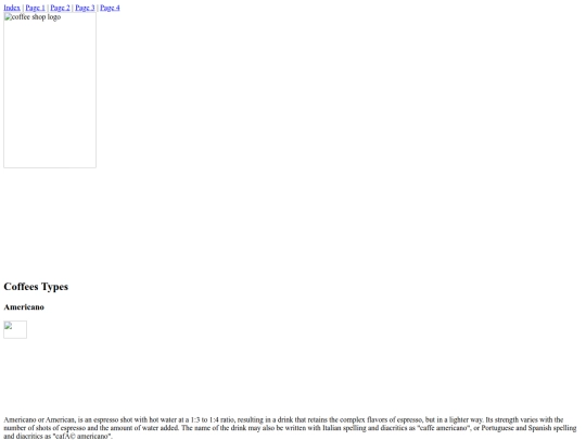 Cafe/page1 screenshot
