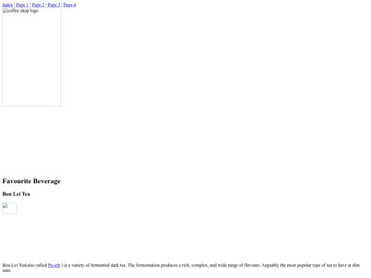 Cafe/page3 screenshot