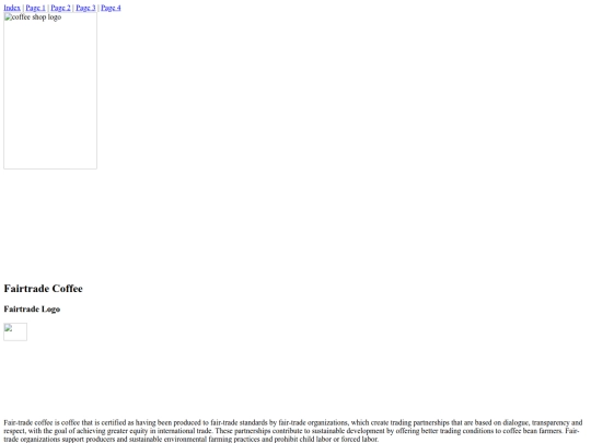 Cafe/page4 screenshot