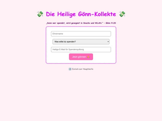 spenden screenshot