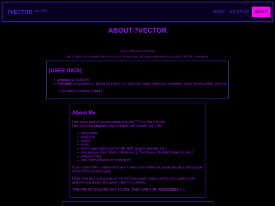 ABOUT screenshot