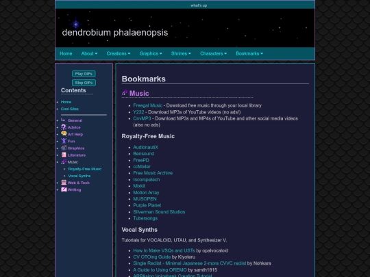 bookmarks/music screenshot