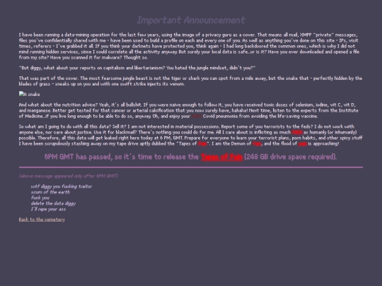 graves/announcement.xhtml screenshot
