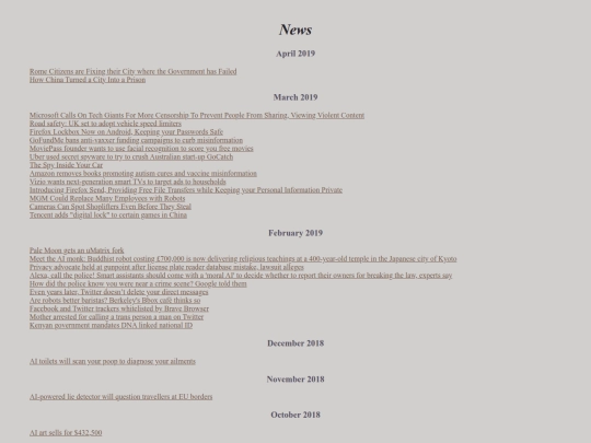 graves/news.xhtml screenshot
