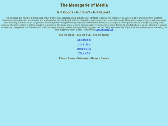 Menagerie_of_Media screenshot