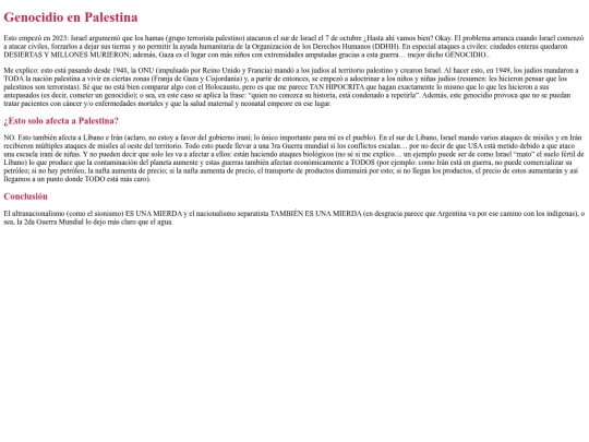MariExpress (esp)/Pensamiento Crítico/opiniones/Israelunestadogenocida screenshot