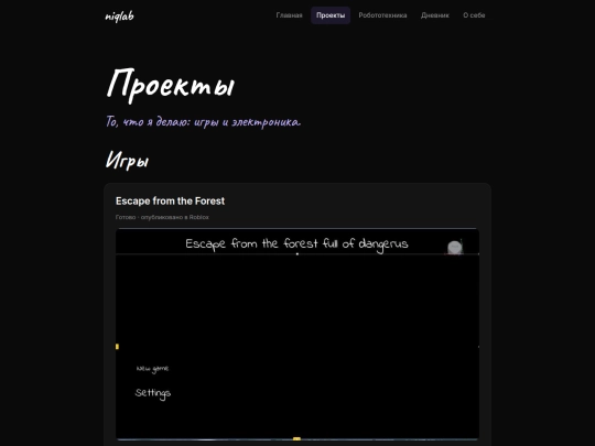 projects screenshot