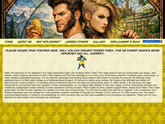 disclaimers screenshot