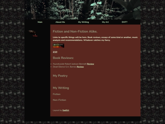 Writing screenshot
