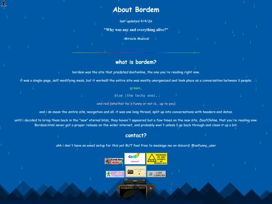 Vault/aboutbordem screenshot