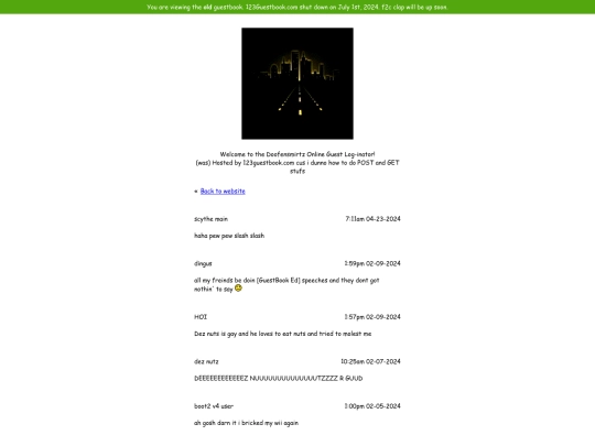 oldguestbook screenshot