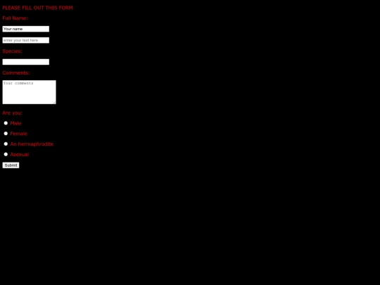 form screenshot