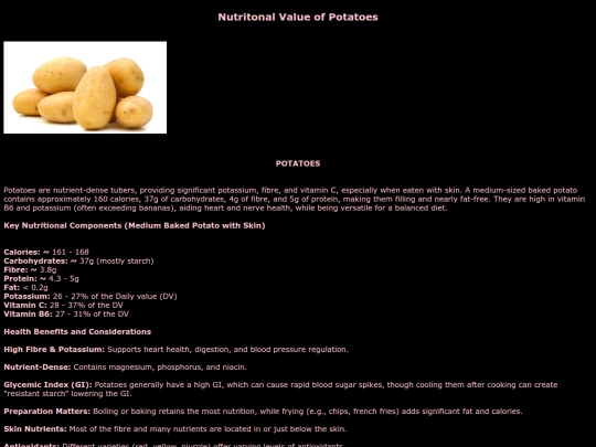 potatoes screenshot
