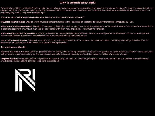 promiscuity screenshot