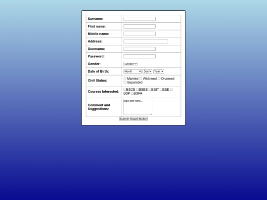 Activity 6/form screenshot