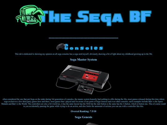 Consoles screenshot
