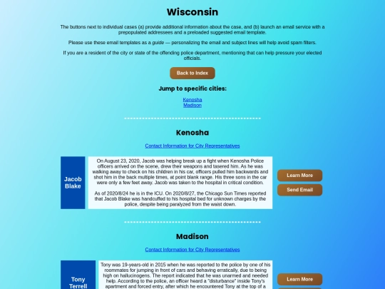 testing/wisconsin screenshot