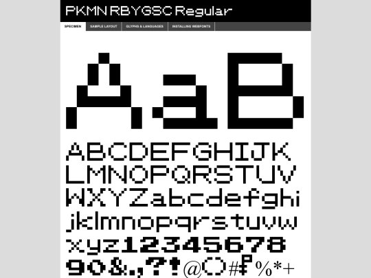 webfontkit-20240628-194018/pkmn_rbygsc-demo screenshot
