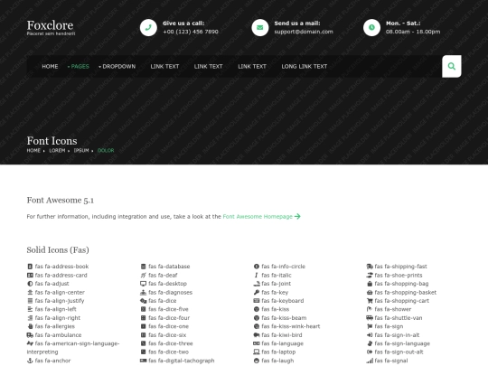 pages/font-icons screenshot