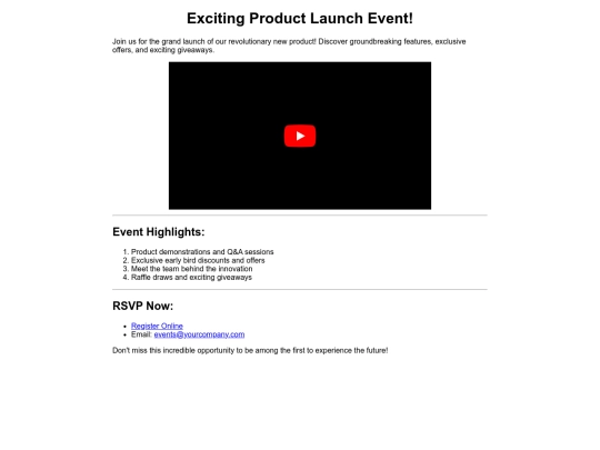 productlaunch screenshot