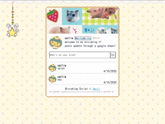 microblog screenshot