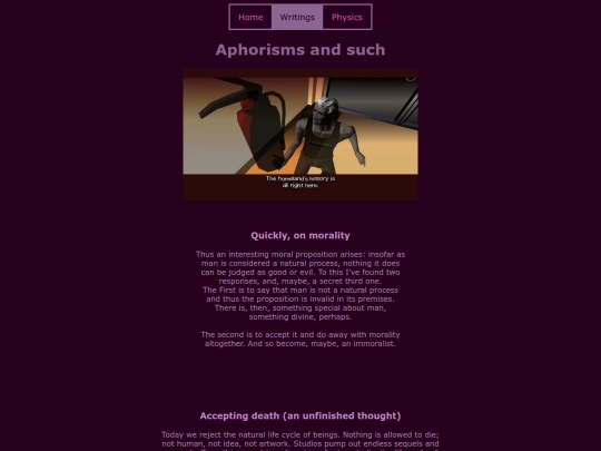 writings screenshot